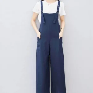 Eyouth 1518 Women’s Adjustable Strap Jumpsuit | Relaxed Wide-Leg Overalls